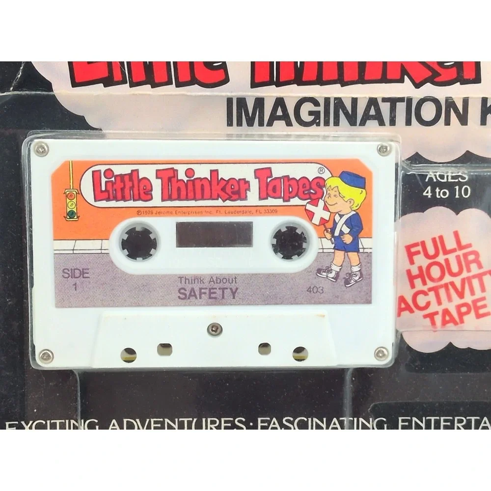 Little Thinker Tapes THINK ABOUT SAFETY Imagination Kit Crayons Sealed VTG 1981